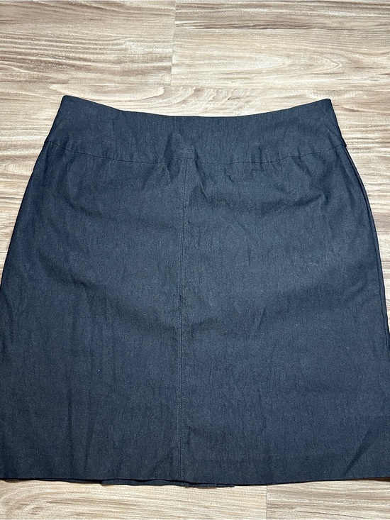 Lulu-B Dresses & Skirts - Lulu-B Women’s Black Linen Woven Pencil Skirt Pockets Feminine Zip Knee Length 8